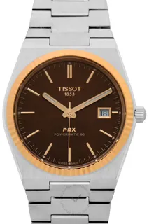 Tissot PRX T931.407.41.291.00 Stainless Steel,18kt Rose Gold Black