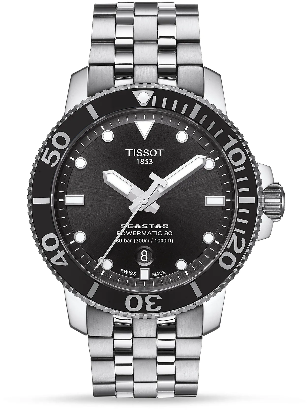 Tissot Seastar 1000 T120.407.11.051.00 43mm Stainless steel Black