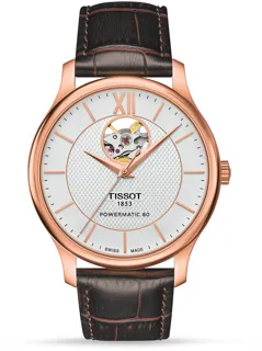 Tissot Tradition T063.907.36.038.00 Rose gold and Stainless steel Silver