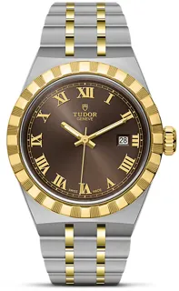 Tudor Royal M28303-0008 Yellow gold and Stainless steel Brown