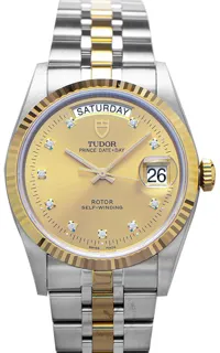 Tudor Prince Date-Day 76213-0011 Stainless steel Champagne