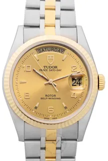 Tudor Prince Date-Day 76213-0013 Stainless steel Champagne