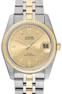 Tudor Prince Date-Day 74033-0001 Stainless steel Champagne