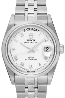 Tudor Prince Date-Day 76200-0016 Stainless steel White