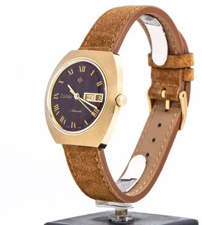 Zodiac 863-945 36mm Yellow gold and Stainless steel Brown 2