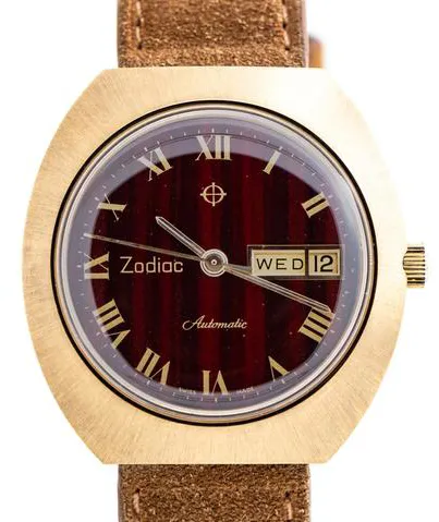 Zodiac 863-945 36mm Yellow gold and Stainless steel Brown 3