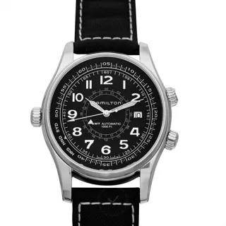 Hamilton Khaki Navy UTC H77505433 Stainless steel Black