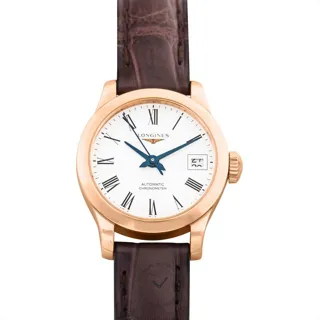 Longines Record L2.320.8.11.2 Rose gold White