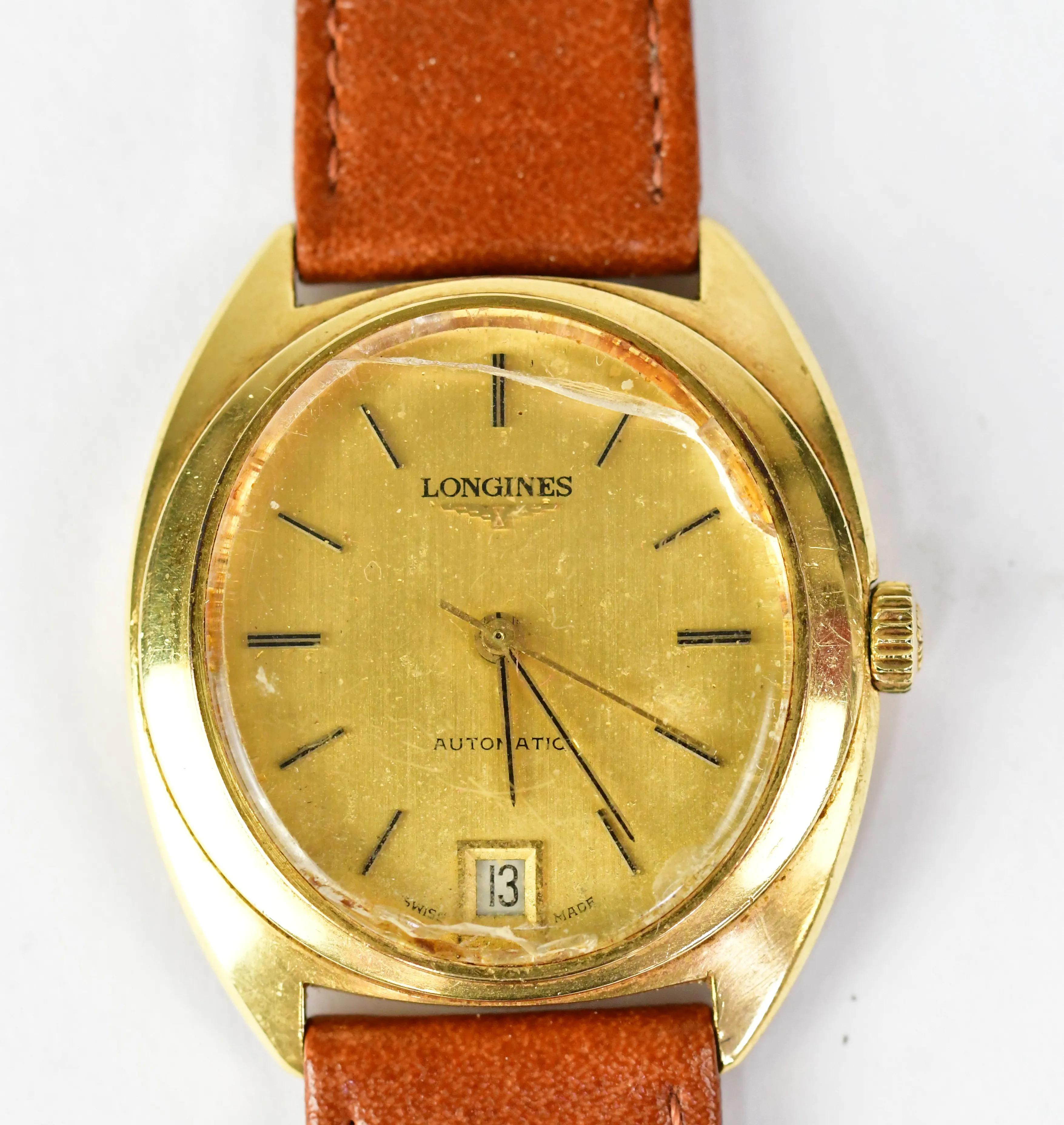 Longines 33mm Yellow gold Champagne