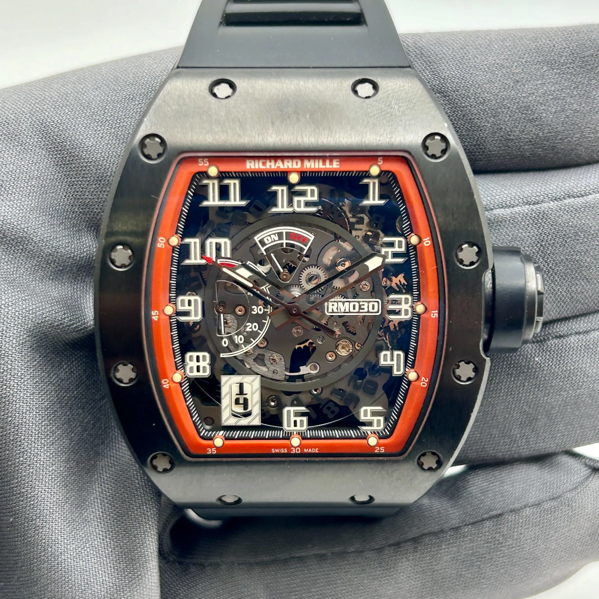 Richard Mille RM 030 RM 030 42.7mm Titanium and Black DLC Skeletonized