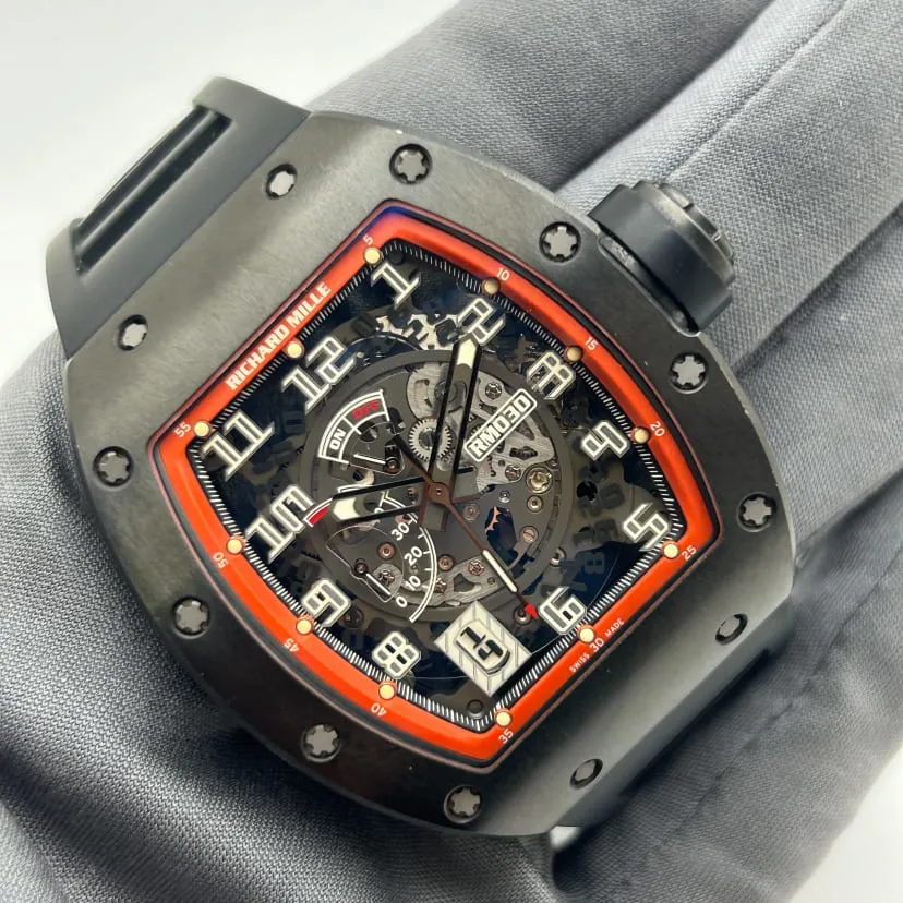 Richard Mille RM 030 RM 030 42.7mm Titanium and Black DLC Skeletonized 4