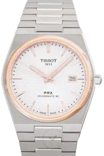 Tissot PRX T1374072103100 Rose gold and Stainless steel Silver