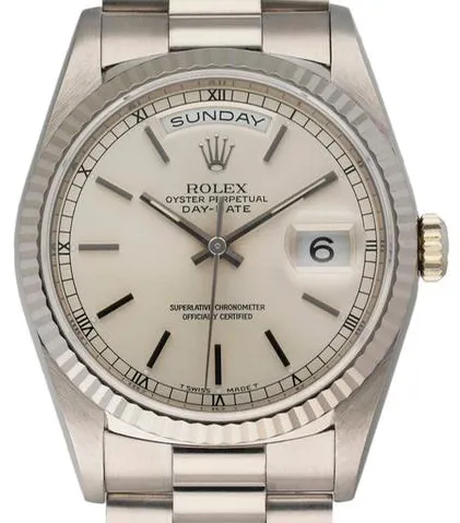 Rolex Day-Date 36 18239 36mm White gold Silver