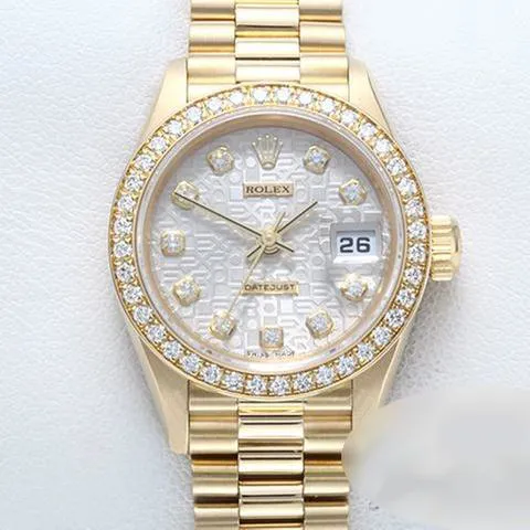 Rolex Lady-Datejust 69138 26mm Yellow gold Silver