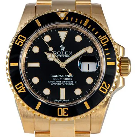 Rolex Submariner 116618LN 40mm Yellow gold Black