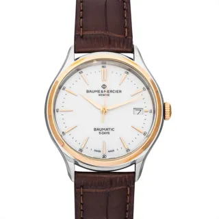 Baume & Mercier Clifton M0A10401 Rose gold and Stainless steel White