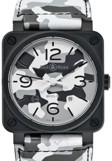 Bell & Ross Instruments BR0392-CG-CE/SCA Black ceramic Gray