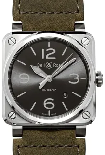 Bell & Ross Instruments BR0392-GC3-ST/SCA Stainless steel Gray