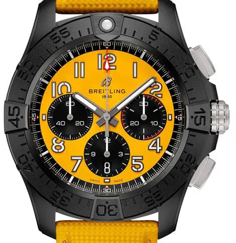 Breitling Avenger SB0147101I1X1 44mm Black ceramic Yellow