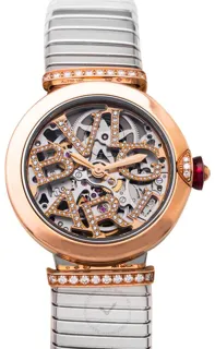 Bulgari LVCEA 103093 Rose gold and Stainless steel Skeletonized