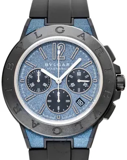 Bulgari Diagono 102304 Ceramic and Alloy Blue