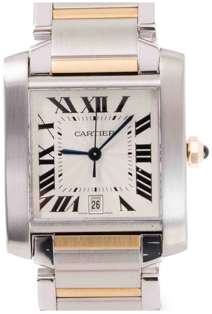 Cartier Tank Française 2302 28mm Yellow gold and Stainless steel Silver 4