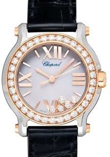 Chopard Happy Sport 278509-6006 Yellow gold and Stainless steel White