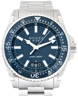 Gucci Dive YA136203 Stainless steel Blue