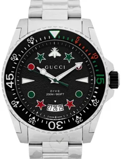 Gucci Dive YA136221 Stainless steel Black