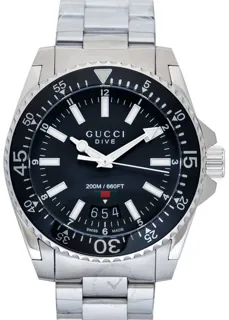 Gucci Dive YA136301A Stainless steel Black