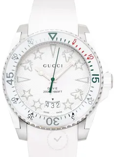 Gucci Dive YA136337 Stainless steel White