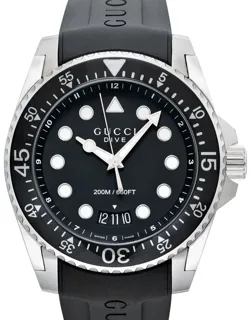 Gucci Dive YA136204B Stainless steel Black