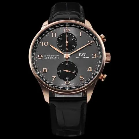 IWC Portuguese Chronograph IW371610 41mm Yellow gold Gray