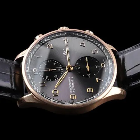 IWC Portuguese Chronograph IW371610 41mm Yellow gold Gray 1