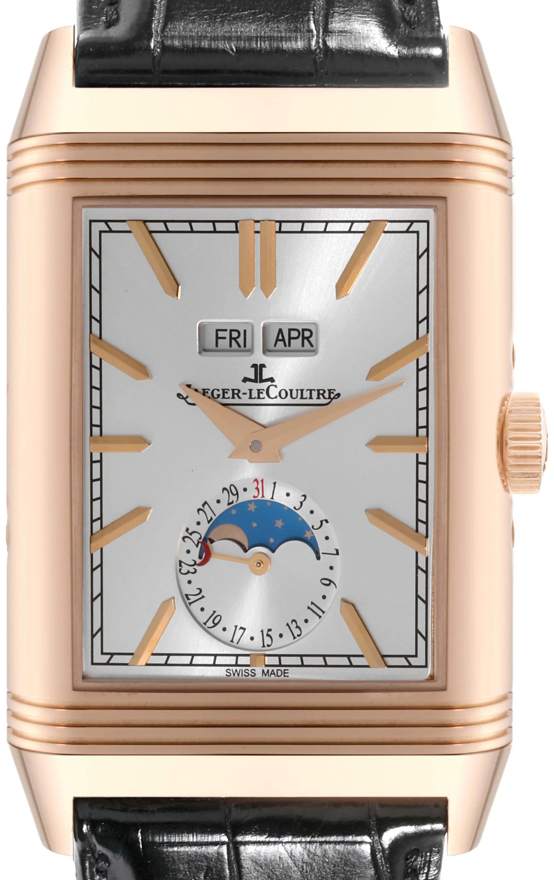 Jaeger-LeCoultre Reverso Q3912530 49.5mm Rose gold Silver 1