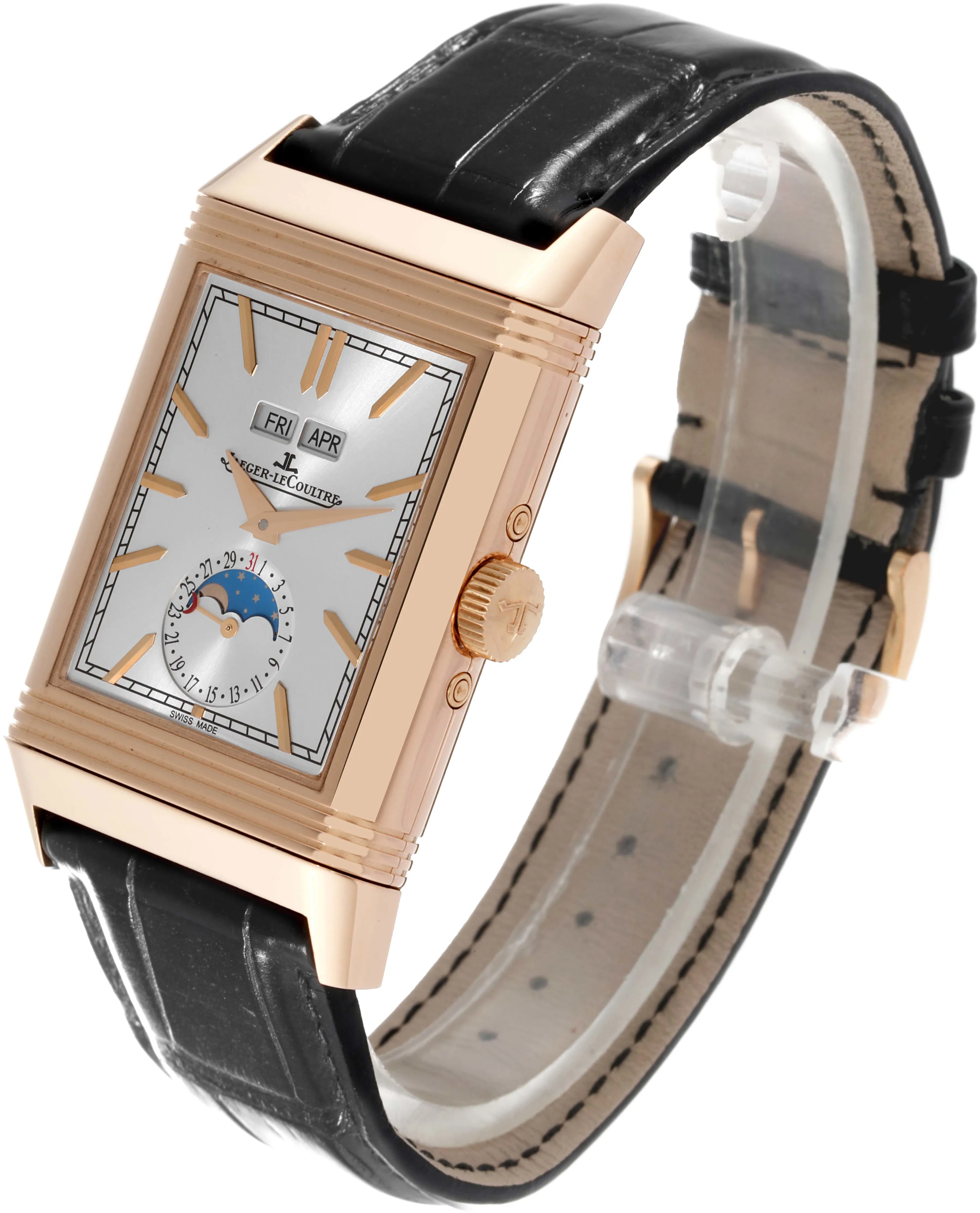 Jaeger-LeCoultre Reverso Q3912530 49.5mm Rose gold Silver 6