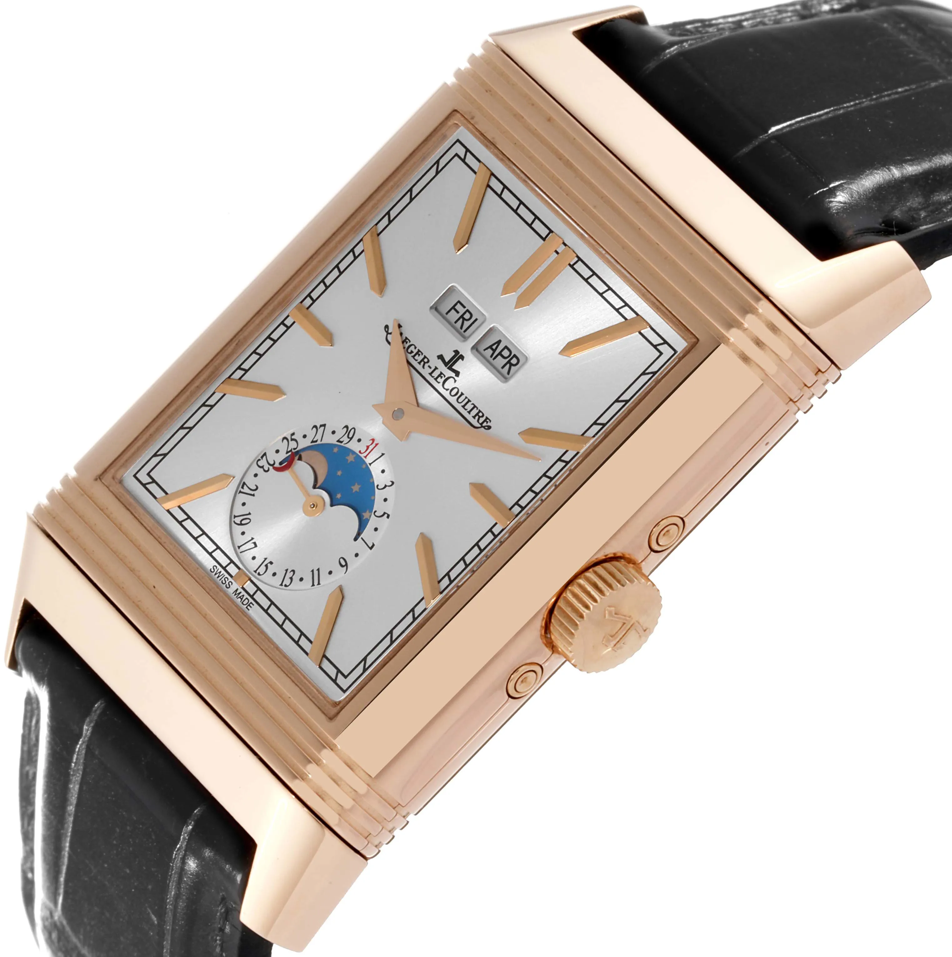 Jaeger-LeCoultre Reverso Q3912530 49.5mm Rose gold Silver 7