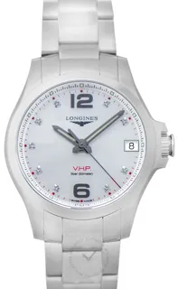 Longines Conquest L33164876 Stainless steel White