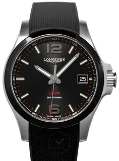 Longines Conquest V.H.P. L37194569 Ceramic and Stainless steel Black