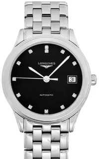 Longines Flagship L4.774.4.57.6 Stainless steel Black