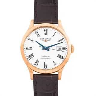 Longines Record L2.820.8.11.2 Rose gold