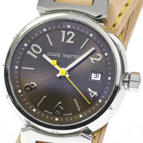 Louis Vuitton Q1211 28mm Stainless steel Brown