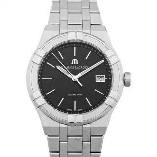 Maurice Lacroix AIKON AI1108-ss002-330-1 Stainless steel Black