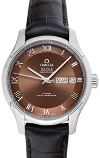 Omega De Ville 433.13.41.22.10.001 Stainless steel Brown