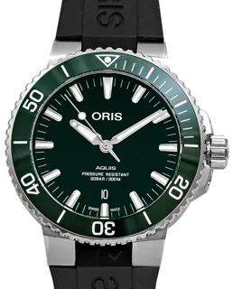 Oris Aquis Date 01 733 7730 4157-07 4 24 64EB Stainless steel Green