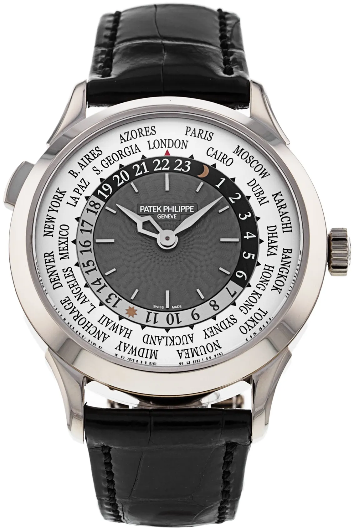 Patek Philippe World Time 5230G-001 38mm White gold Silver