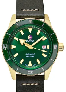 Rado Captain Cook R32504315 Bronze and Ceramic and Titanium Green