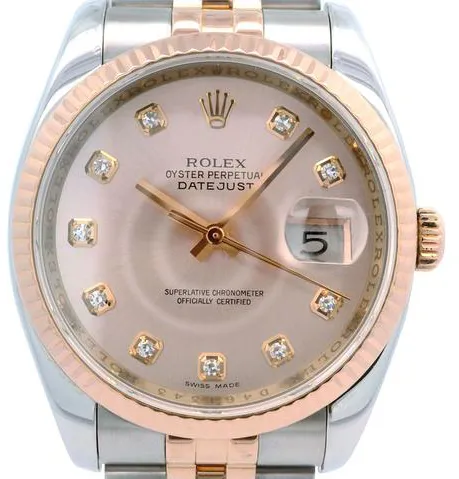 Rolex Datejust 36 116231 36mm Yellow gold and Stainless steel Rose