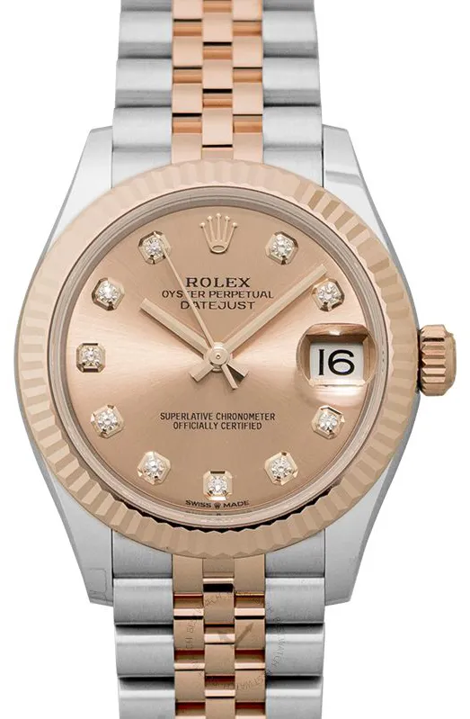 Rolex Datejust 31mm Rose gold and steel Red