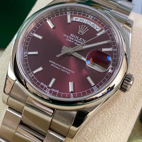 Rolex Day-Date 36 118209 36mm White gold Red 4